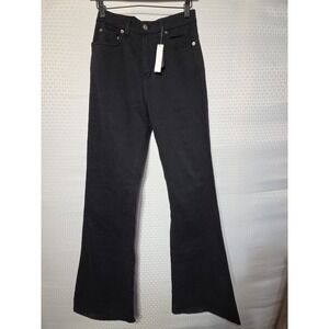 Vitamina Jeans Denim Edition Black Flared Jeans IT 40 US Small NWT Stretch